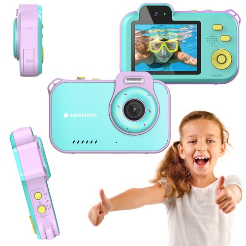 Aparat AGFAPHOTO Reali Kids Cam 2 Waterproof Niebieski, 12Mpix, 2.7K