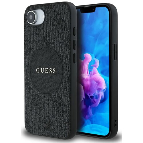 Etui GUESS 4G Circle Classic Logo MagSafe do Apple iPhone 16e Czarny