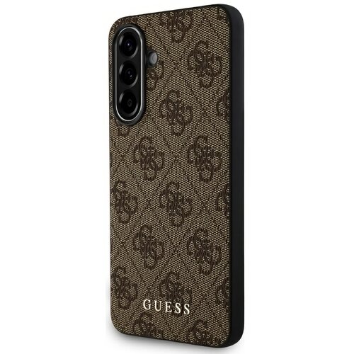 Etui GUESS 4G Metal Gold Logo do Samsung Galaxy A56 Brązowy