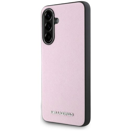 Etui KARL LAGERFELD Saffiano Metal Logo do Samsung Galaxy A56 Różowy