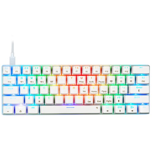 Klawiatura MAD DOG GK850W Gateron Red Biały