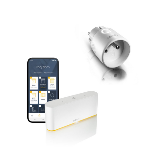 Centralka SOMFY TaHoma 1870595 ZigBee + Gniazdko SOMFY 1822617