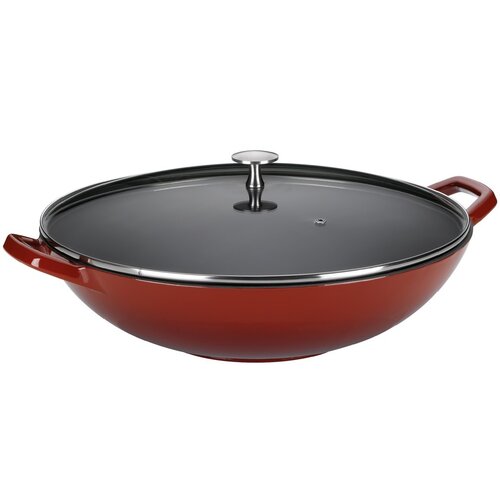 Patelnia wok KELA KE-11947 Calido 36 cm Czerwony