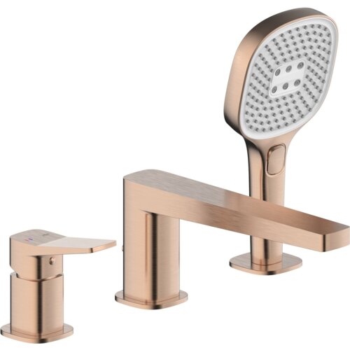Bateria wannowa natynkowa KFA ARMATURA Malaga 4525-210-34 Szczotkowane różowe złoto