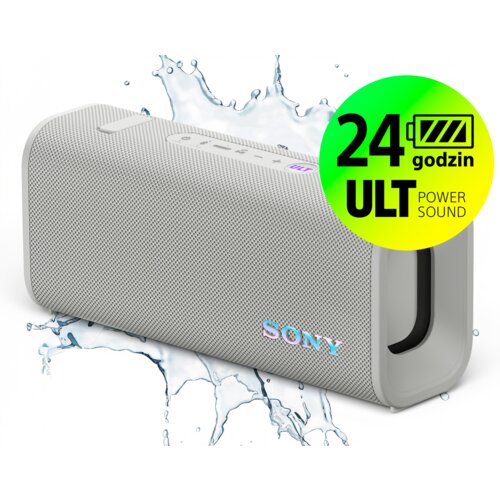 Głośnik mobilny SONY ULT Field 3 Bateria 24 godz. Szybkie ładowanie, 7 pasmowy EQ, IP67, Aplikacja Sony Sound Connect, Biały