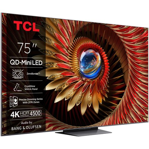 Telewizor TCL 75C8K 75" QD-Mini LED 4K 144 Hz Google TV Dolby Atmos Dolby Vision HDMI 2.1
