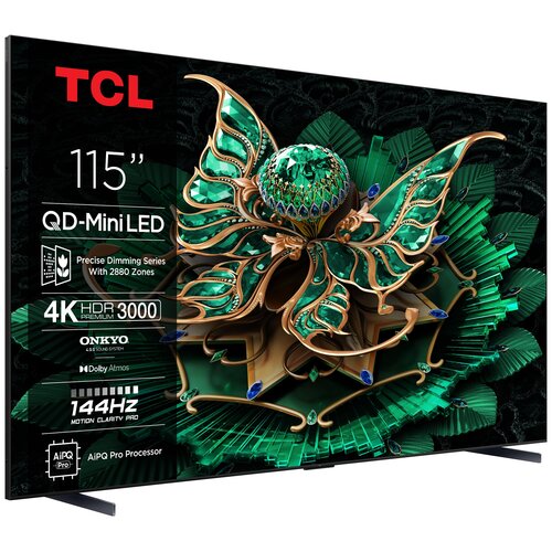 Telewizor TCL 115C7K 115" QD-Mini LED 4K 144Hz Google TV Dolby Vision IQ Dolby Atmos HDMI 2.1