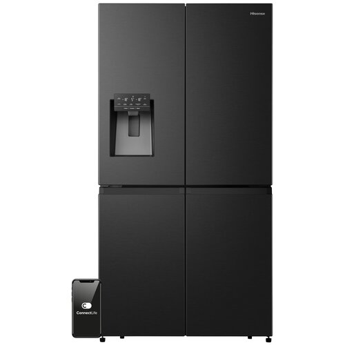 Lodówka HISENSE RQ760N4SBFE MD Side by Side No Frost 178.5cm Czarna Kostkarka Wi-Fi ConnectLife My Fresh Choice