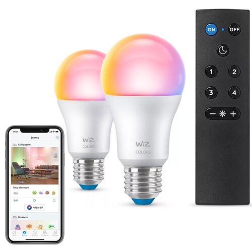 Inteligentna żarówka LED WIZ 8.5 W E27 A60 (60 W) (2 szt.) + Pilot