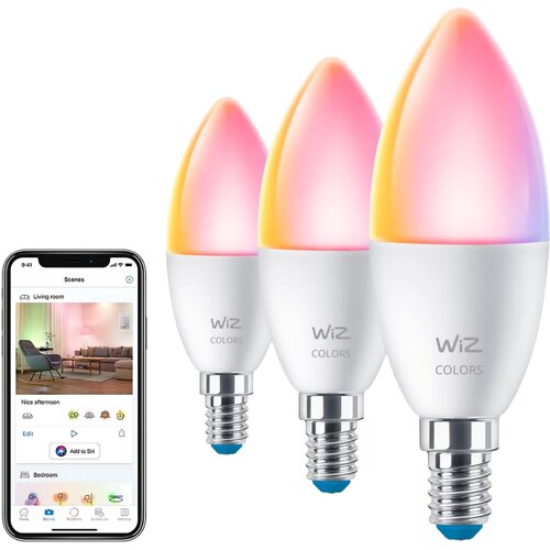 Inteligentna żarówka LED WIZ 929002448833 4.9W E14 Wi-Fi Bluetooth (3 szt.)