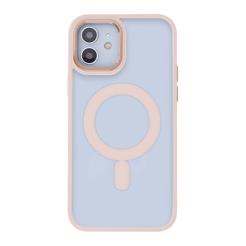 Etui TECTO SHIELD Satin Elegant Mag do Apple iPhone 12/12 Pro Przezroczysto-różowy