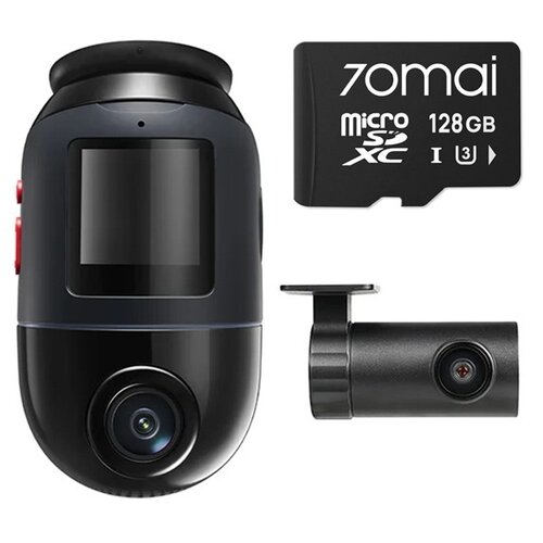 Wideorejestrator 70MAI X800 4K Omni Set Czarny + kamera tylna 70MAI RC14 + karta 70mai SD 128GB