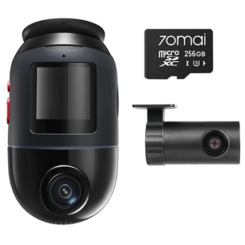 Wideorejestrator 70MAI X800 4K Omni Set Czarny + kamera tylna 70MAI RC14 + karta 70mai SD 256GB