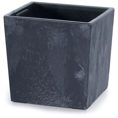 Donica PROSPERPLAST Urbi Square Low Beton Effect (29.5 x 29.5 x 29 cm) Antracytowy