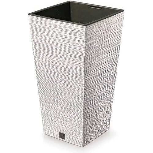 Doniczka PROSPERPLAST Furu Square Eco Wood DFSH240W-S449W 19L Biały