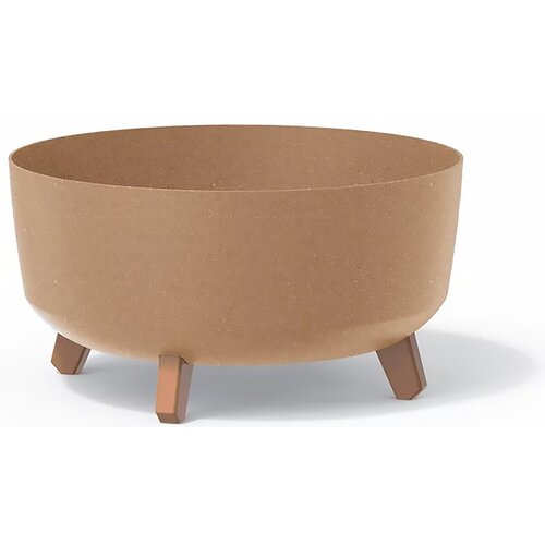 Doniczka PROSPERPLAST Gracia Low Eco Wood DGRL400LW-4665W 14.3L Beżowy