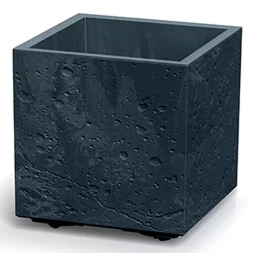 Doniczka PROSPERPLAST Sierra Square Beton Effect DSI300E Antracytowy