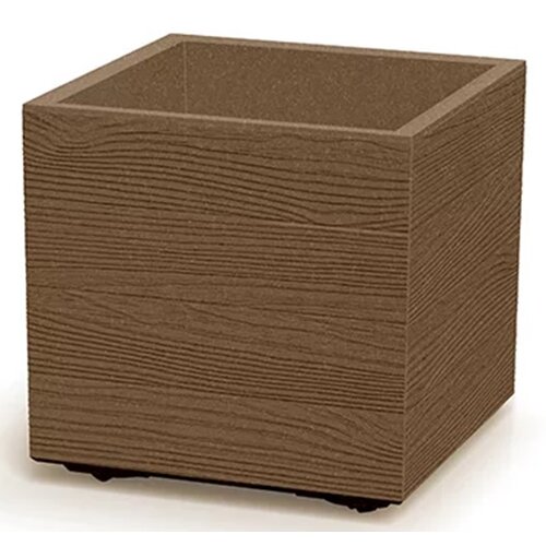 Donica PROSPERPLAST Madera Square ECO Wood DMA400W Naturo