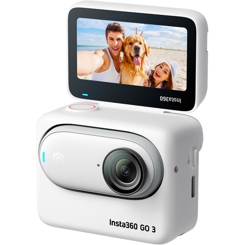 Kamera sportowa INSTA360 Go 3 Biały (128GB) 35G, ultraszerokie ujęcia w 2,7K, dwa mikrofony, Bluetooth 5.0