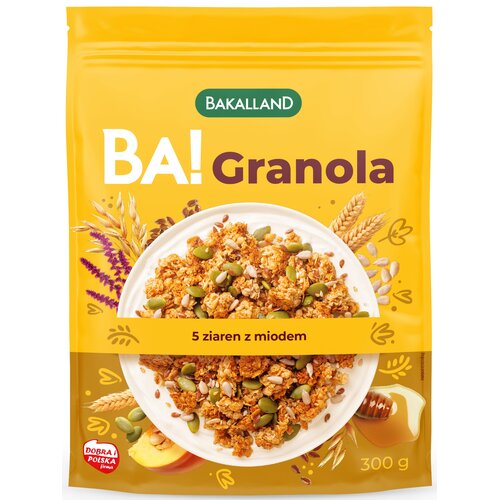 Granola BAKALLAND Ba! 5 Z miodem (300 g)