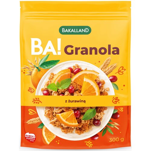 Granola BAKALLAND Ba! Z żurawiną (300 g)