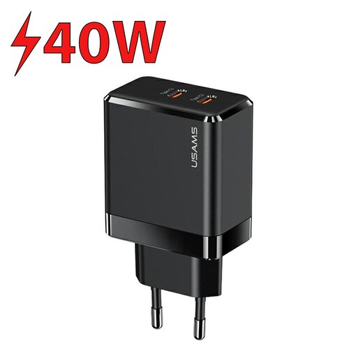 Ładowarka sieciowa USAMS T54 US-CC172 40W Gan Fast Charging Czarny