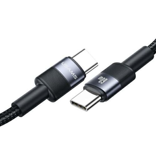 Kabel USB-C - USB-C USAMS SJ724USBSG01 60W 1.2m Czarny
