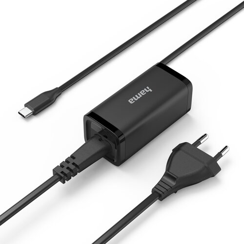 Zasilacz do laptopa HAMA USB-C PD 5-20V/45W Czarny