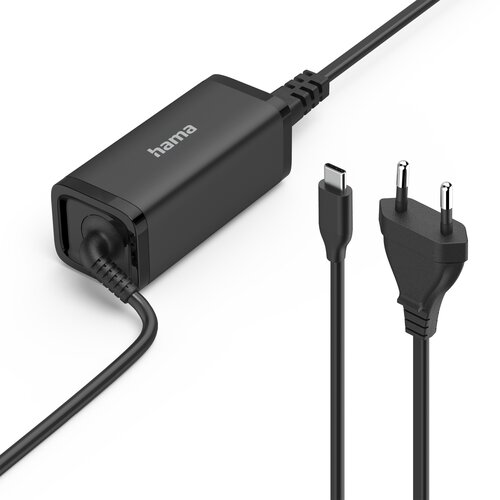 Zasilacz do laptopa HAMA USB-C PD 5-20V/65W Czarny