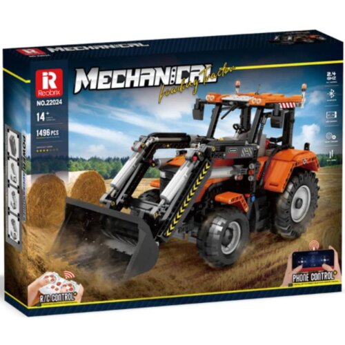 Klocki plastikowe REOBRIX Mechanical Traktor z ładowarką Zdalnie sterowany 22024