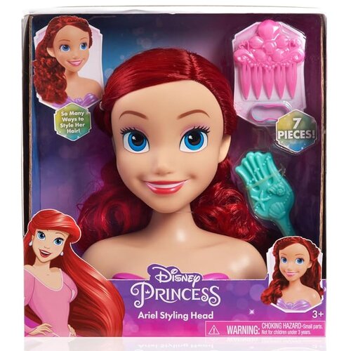Lalka JUST PLAY Disney Princess Głowa do stylizacji Mała Syrenka Ariel 87046
