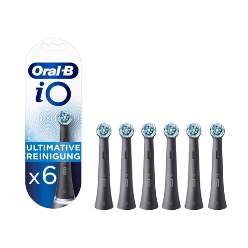 Oryginalna końcówka szczoteczki magnetycznej ORAL-B iO Ultimate Clean Czarny (6 szt.) (Skuteczne czyszczenie)