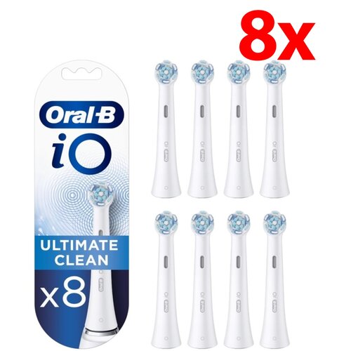 Oryginalna końcówka szczoteczki ORAL-B iO Ultimate Clean Biały (8 sztuk) (Usuwa płytkę bakteryjna)