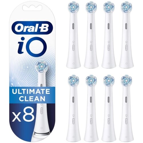 Oryginalna końcówka szczoteczki ORAL-B iO Ultimate Clean Biały (8 sztuk) (Usuwa płytkę bakteryjna)
