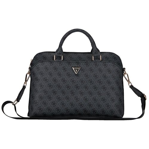 Torba GUESS 4G Zipper Pocket Triangle Logo 15 cali Czarny