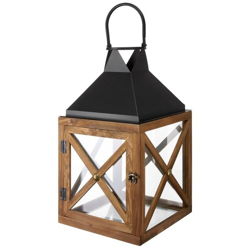 Lampion MY HOME Dark Wood 66557 Czarno-brązowy