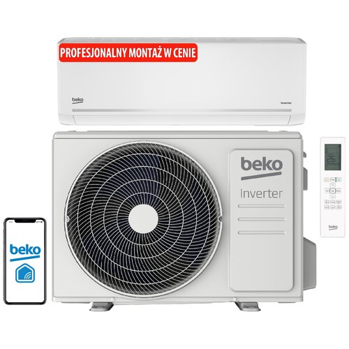 Klimatyzator Split, Pompa ciepła powietrze - powietrze BEKO BEHPG 125/BEHPG 126 3.5 kW z usługą montażu