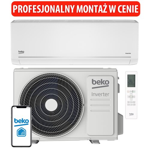 Klimatyzator Split, Pompa ciepła powietrze - powietrze BEKO BEEPGH 095/BEEPGH 096 2.6 kW z usługą montażu