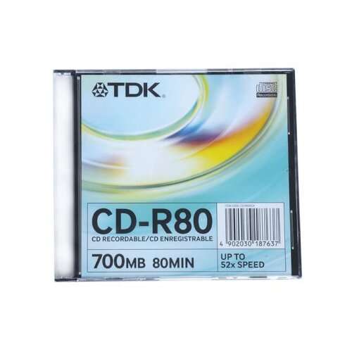 Płyta TDK Slim CD-R, 700 MB, 52x