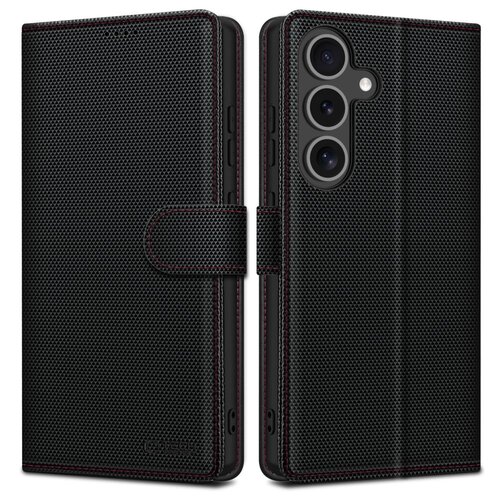 Etui TECH-PROTECT Wallet RS do Samsung Galaxy S25 Czarno-czerwony