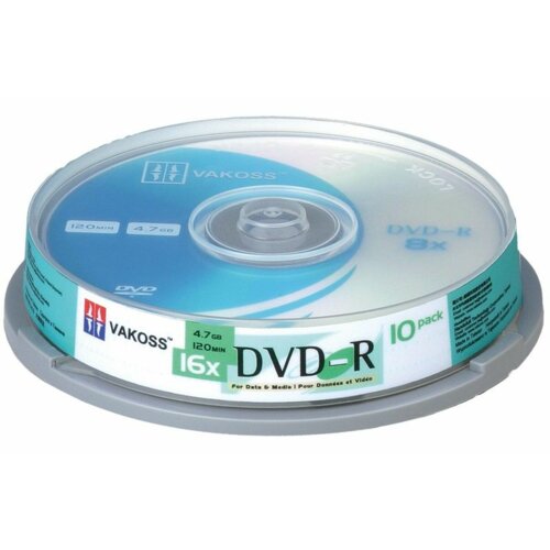 Płyta DVD-R VAKOSS 4.7GB 16x Cake (10 sztuk)