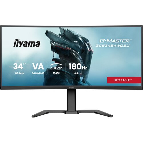 Monitor IIYAMA G-Master GCB3484WQSU-B1 34" 3440 x 1440 180Hz 0.4 [MPRT] Curved