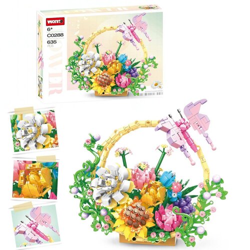 Klocki plastikowe WOMA Koszyk z kwiatami C0288-DS