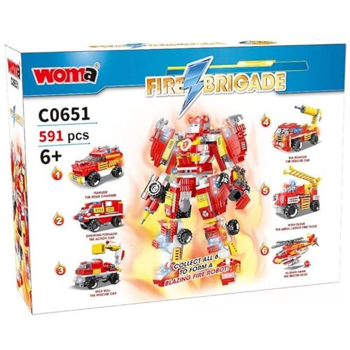 Klocki plastikowe WOMA Robot straży pożarnej C0651A-DS