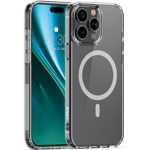 Etui ETTERI Color Mag do Apple iPhone 12/12 Pro Przezroczysto-szary
