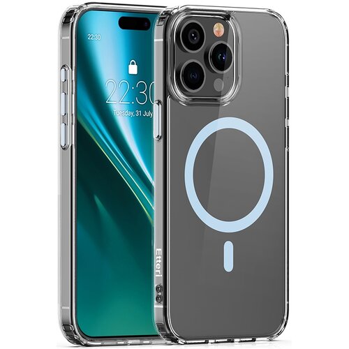 Etui ETTERI Color Mag do Apple iPhone 15 Pro Przezroczysto-niebieski
