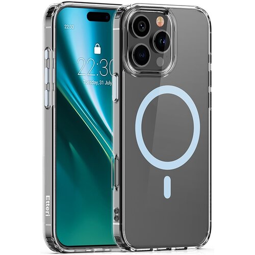 Etui ETTERI Color Mag do Apple iPhone 16 Pro Przezroczysto-niebieski