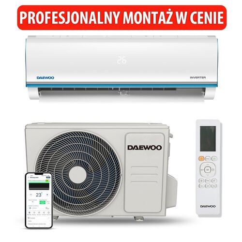 Klimatyzator Split, Pompa ciepła powietrze - powietrze DAEWOO SAF12M1WR30 z usługą montażu