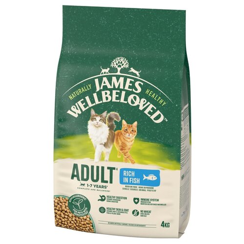 Karma dla kota JAMES WELLBELOVED Adult Monobiałkowa z rybą 4 kg