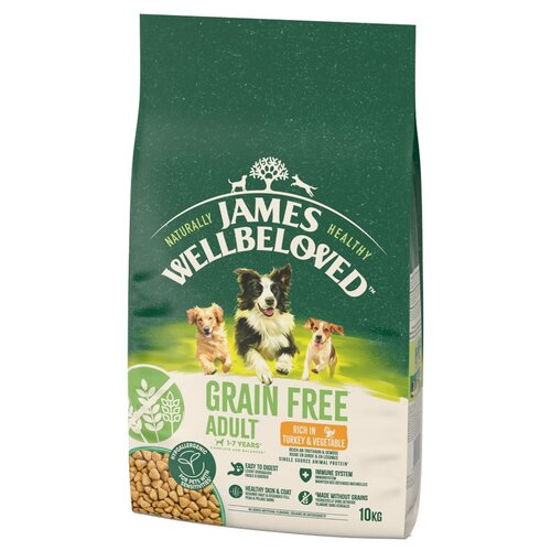 Karma dla psa JAMES WELLBELOVED Bezzbożowa monobiałkowa Indyk 10 kg